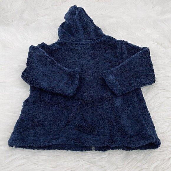 NWT Hanna Andersson Baby Jacket in Marshmallow Navy Blue Size 3T 90 - Picture 6 of 8